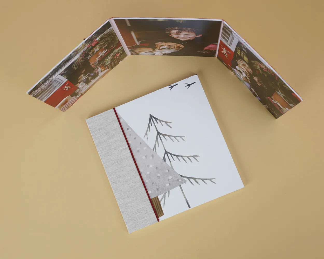 Christmas Acordeón Foto Árbol