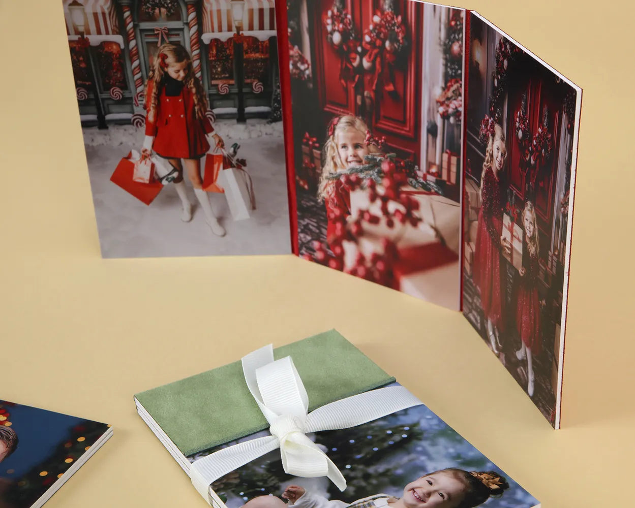 Christmas Dípticos Trípticos y Cuadrípticos con Textura