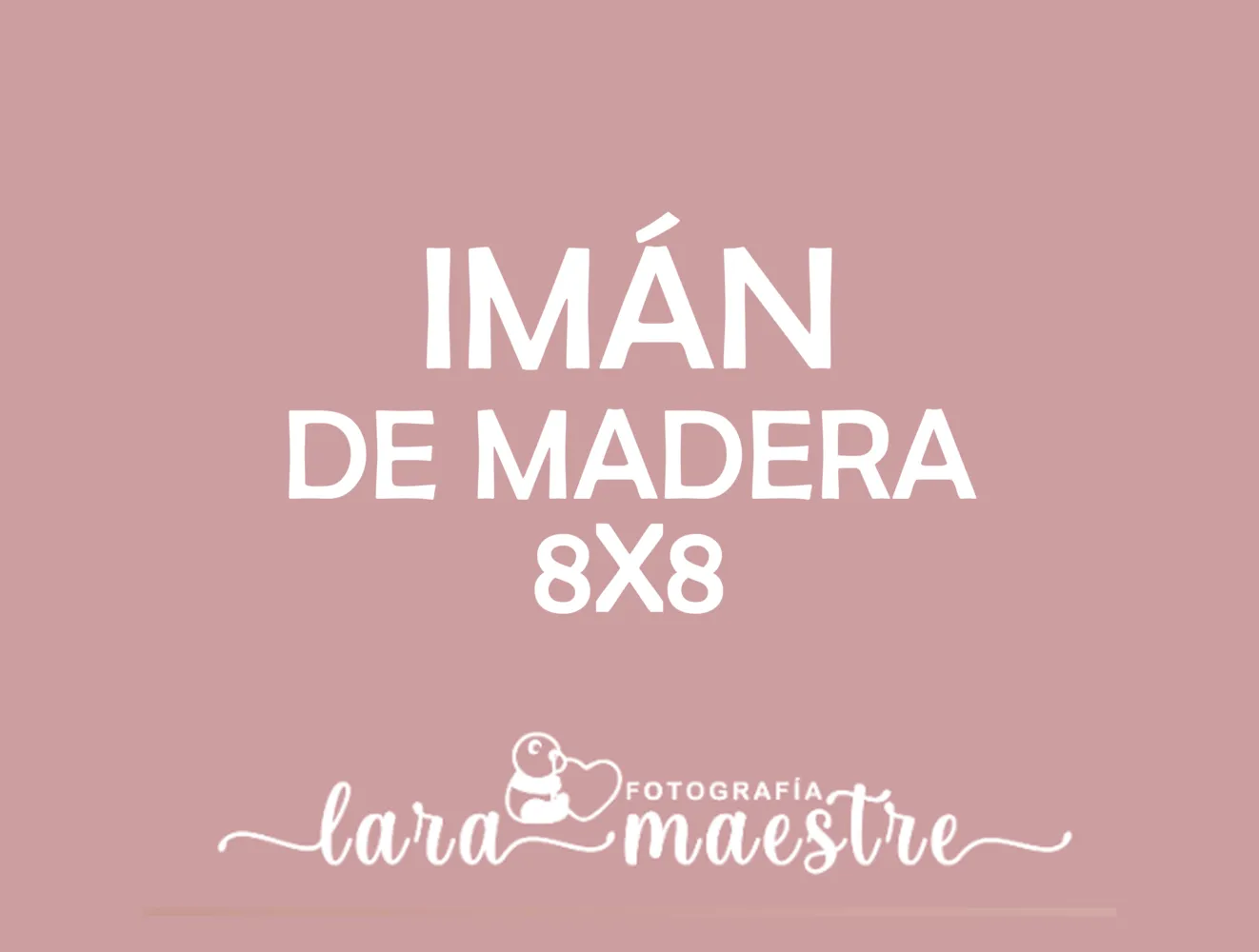 Imán de madera 8x8