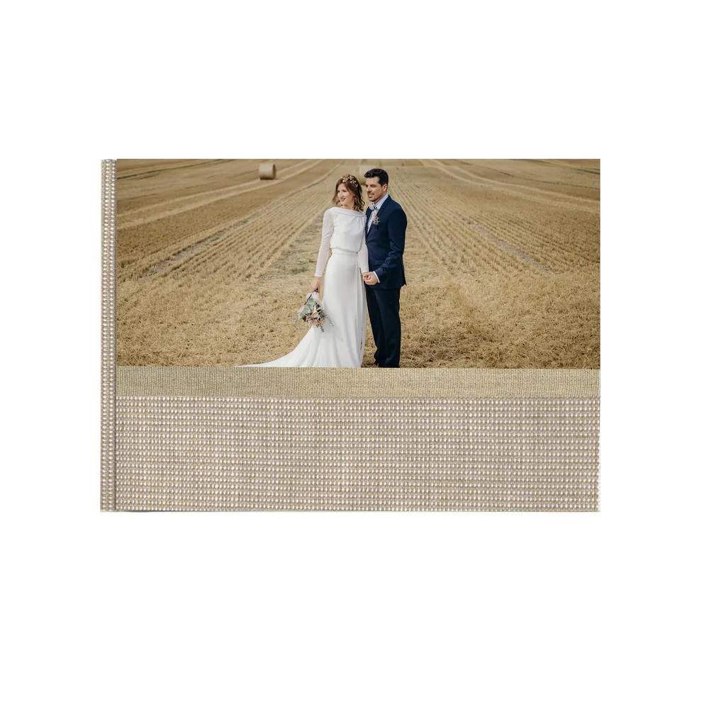 Álbum  2 Piezas Portada Material con Foto Horizontal Boda (20 pl)