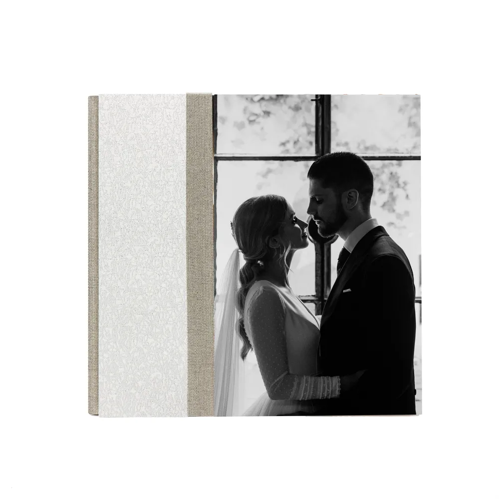 Álbum 2 Piezas Portada Material con Vertical Boda (20 pl)