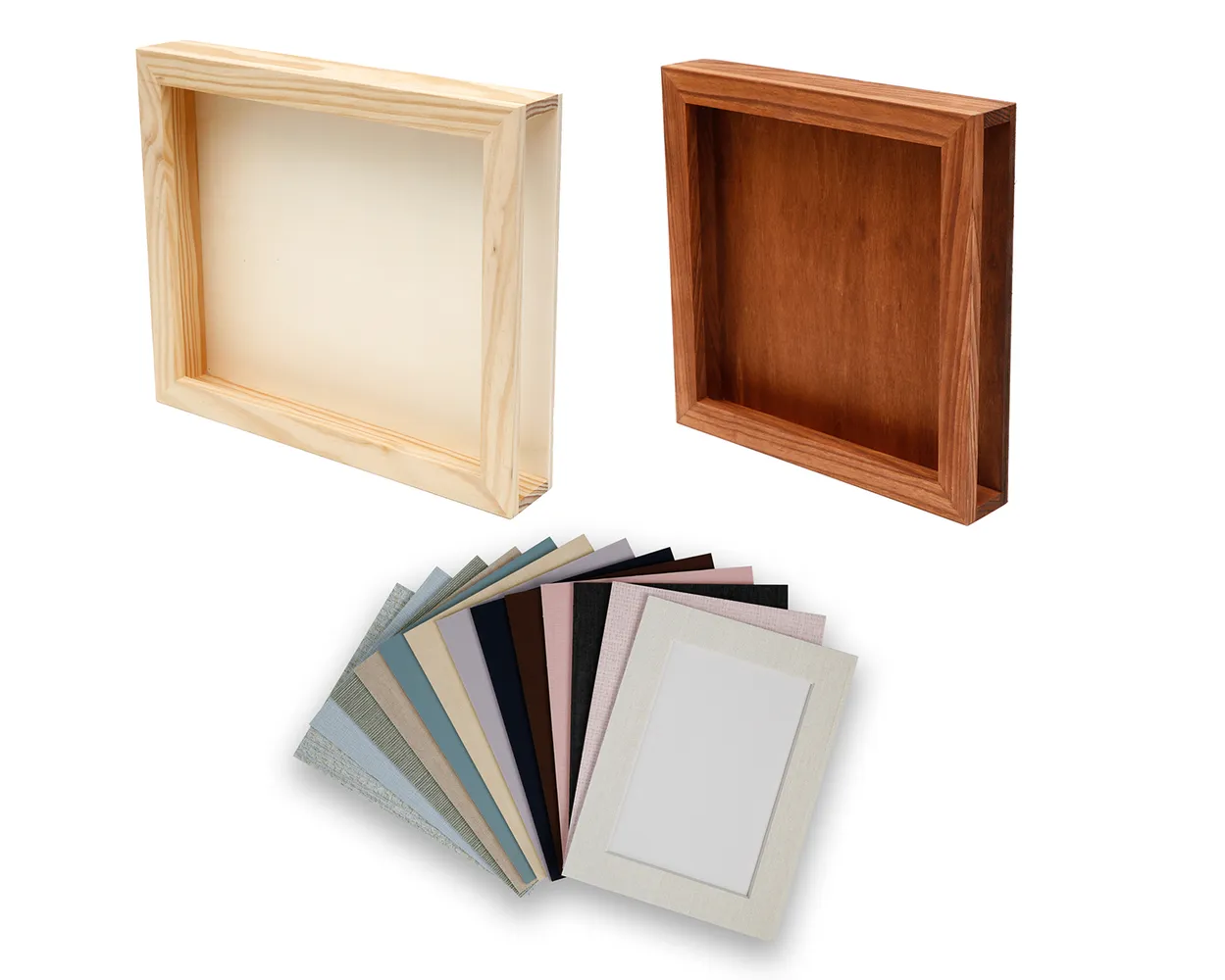 Caja madera marco<br>Passe Partout<br>Sin foto